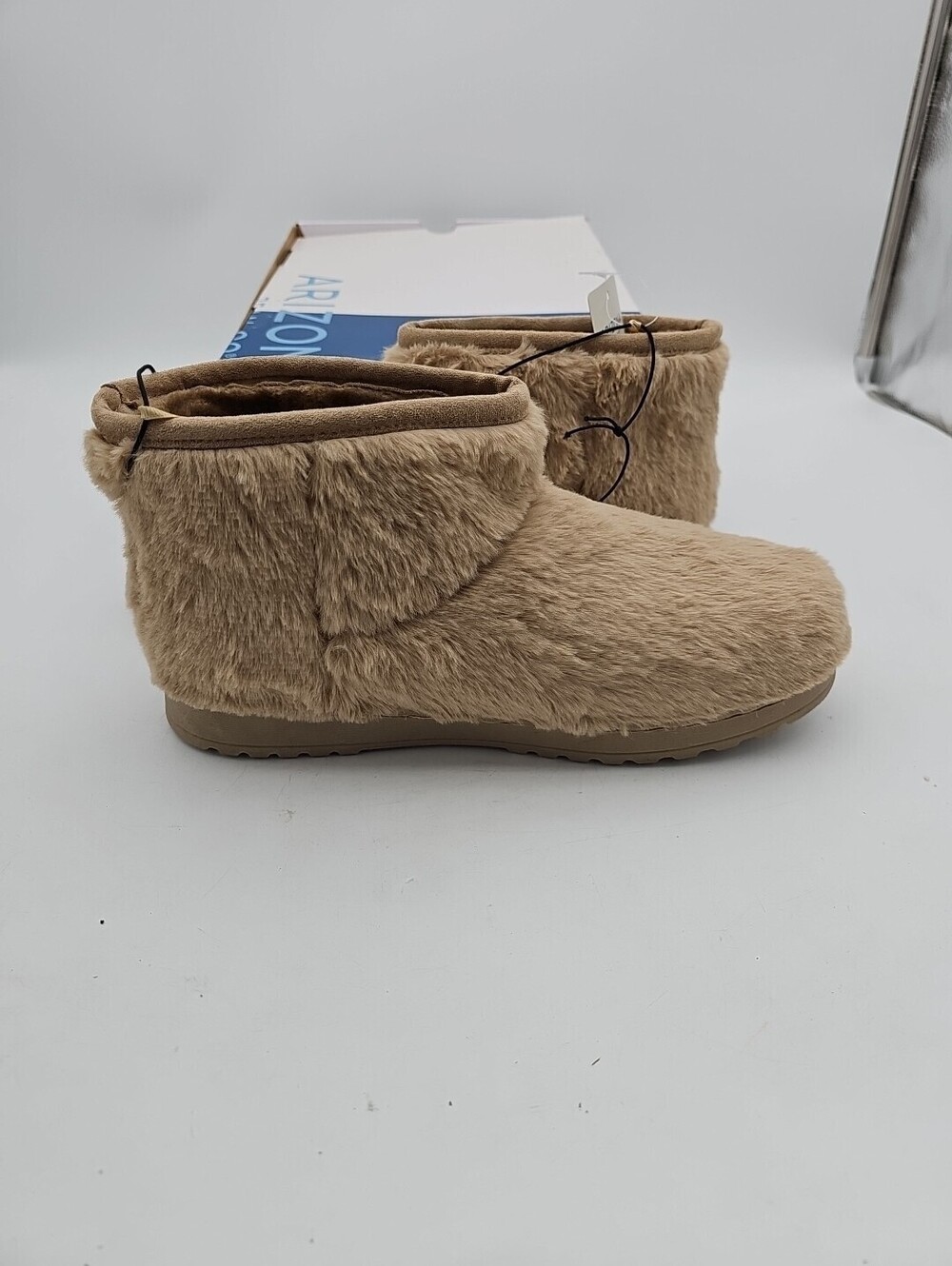 Arizona Jean Co Women's Size 10m  Boots Slater Flat Heel Winter Fuzzy Beige Tan - Picture 10 of 11